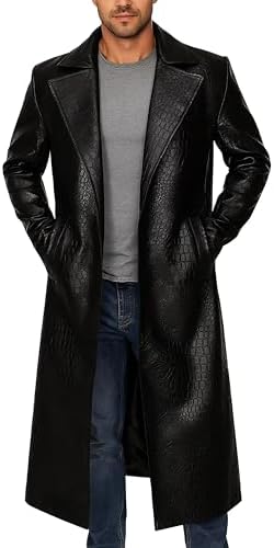 Full Length Genuine Leather Jacket Men - Men's Cosplay Crocodile